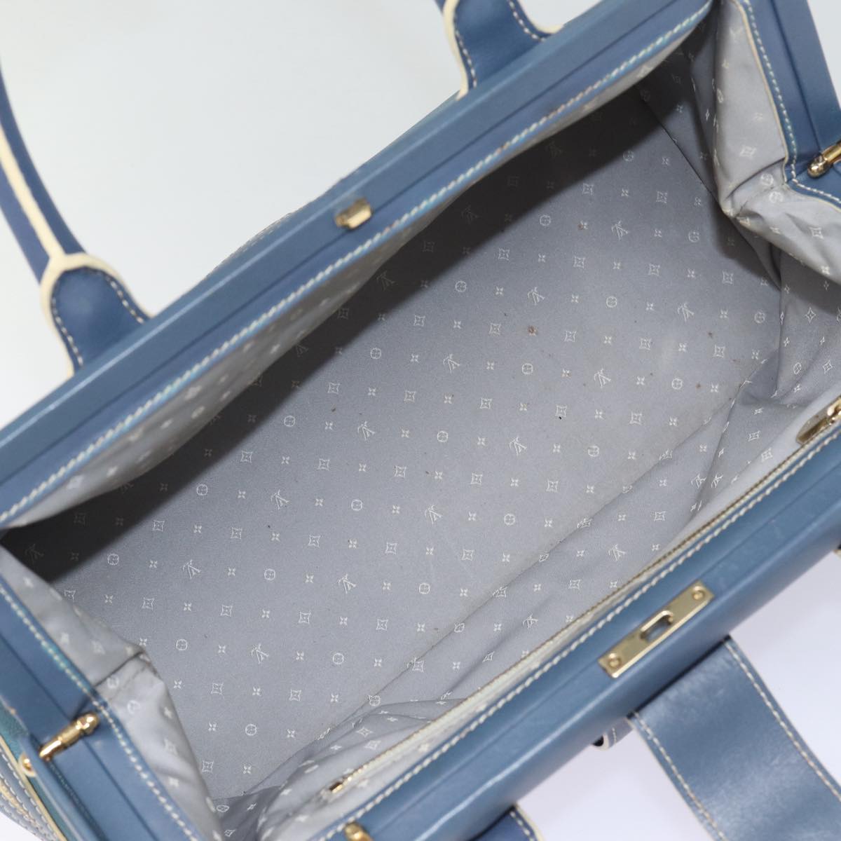 LOUIS VUITTON Suhari Angenu PM Hand Bag Leather Blue M91807 LV 86980