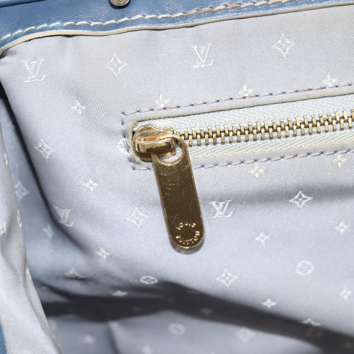 LOUIS VUITTON Suhari Angenu PM Hand Bag Leather Blue M91807 LV 86980