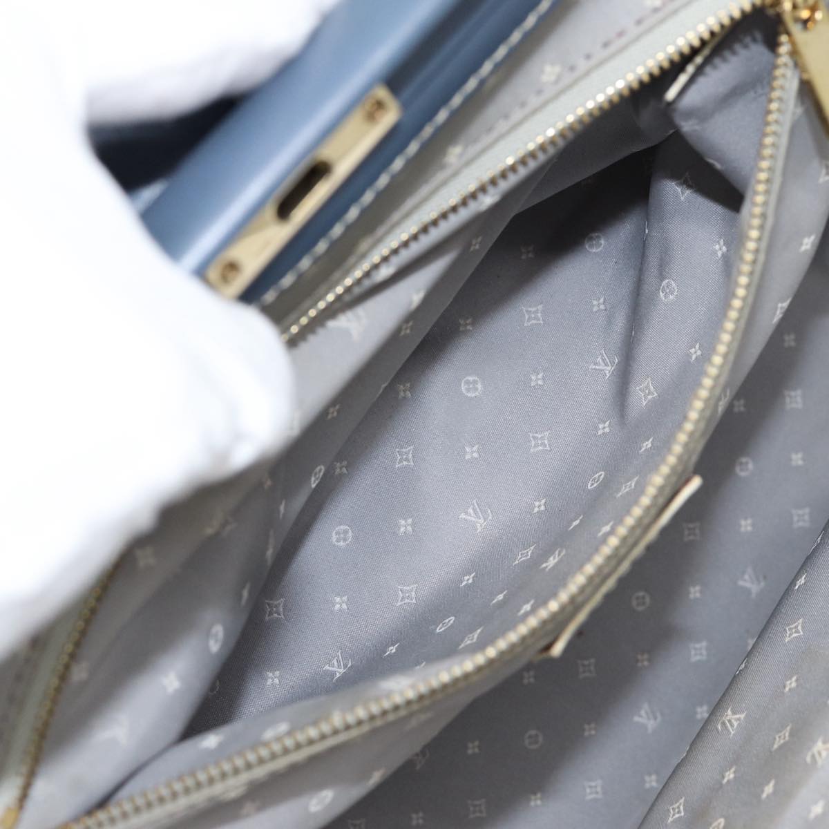 LOUIS VUITTON Suhari Angenu PM Hand Bag Leather Blue M91807 LV 86980