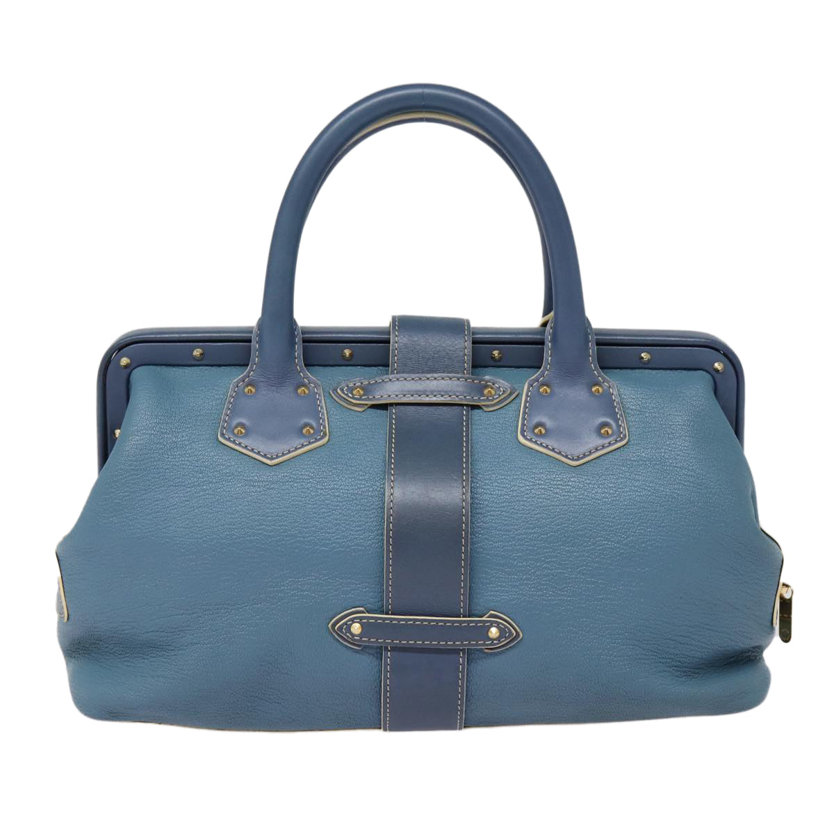 LOUIS VUITTON Suhari Angenu PM Hand Bag Leather Blue M91807 LV 86980