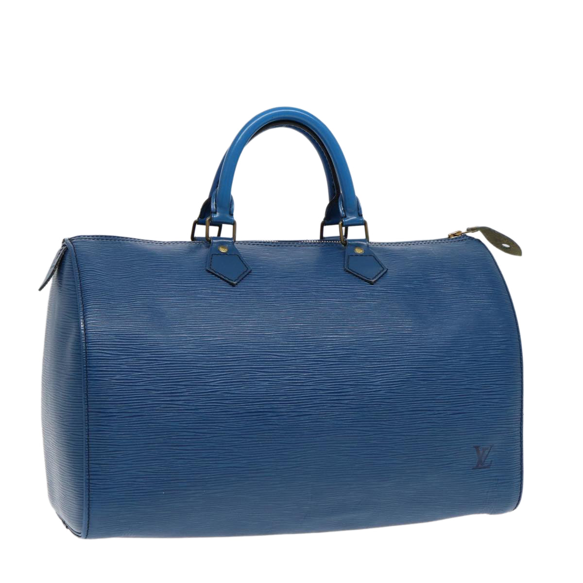 LOUIS VUITTON Epi Speedy 35 Hand Bag Toledo Blue M42995 LV 86994