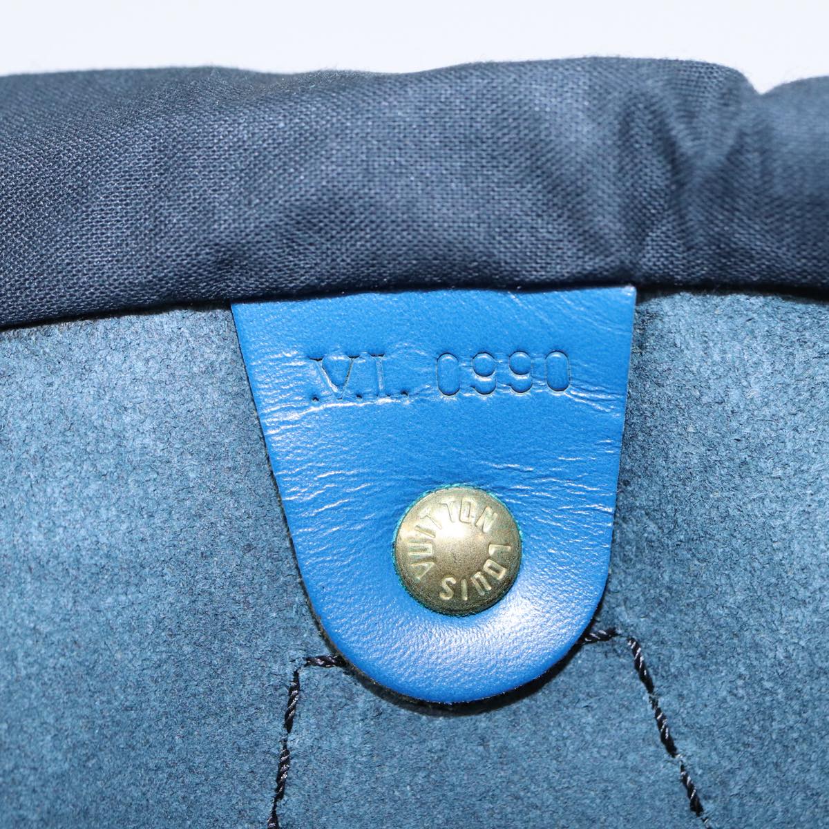 LOUIS VUITTON Epi Speedy 35 Hand Bag Toledo Blue M42995 LV 86994