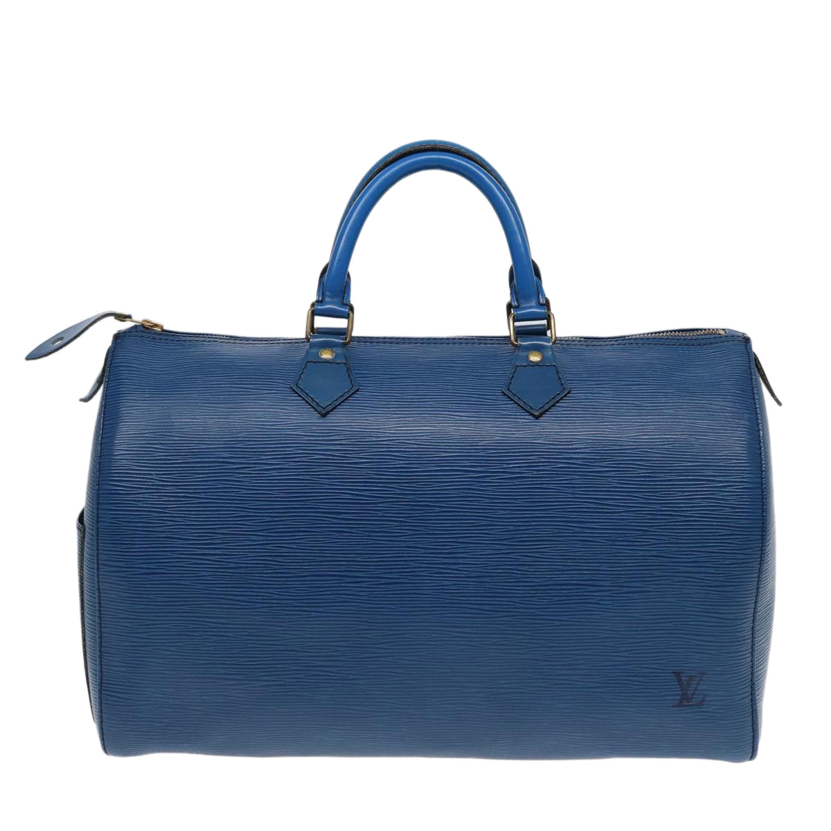 LOUIS VUITTON Epi Speedy 35 Hand Bag Toledo Blue M42995 LV 86994