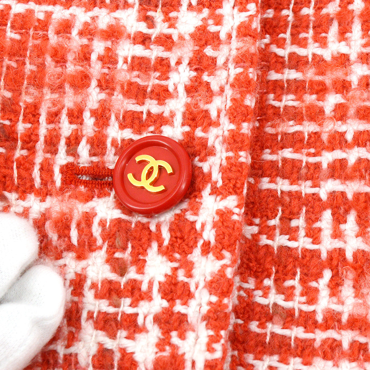 Luxury Chanel 1997 spring CC-buttons tweed jacket #38