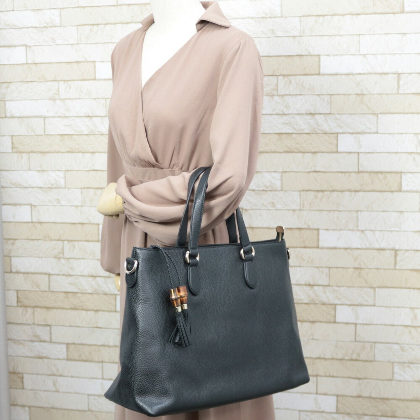 Gucci Bamboo  Leather Shopper Bag ()