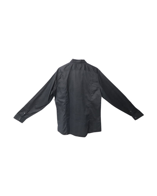 Luxury Gucci Trending 2025 Slim Fit Long Sleeve Button Front Shirt in Black Cotton