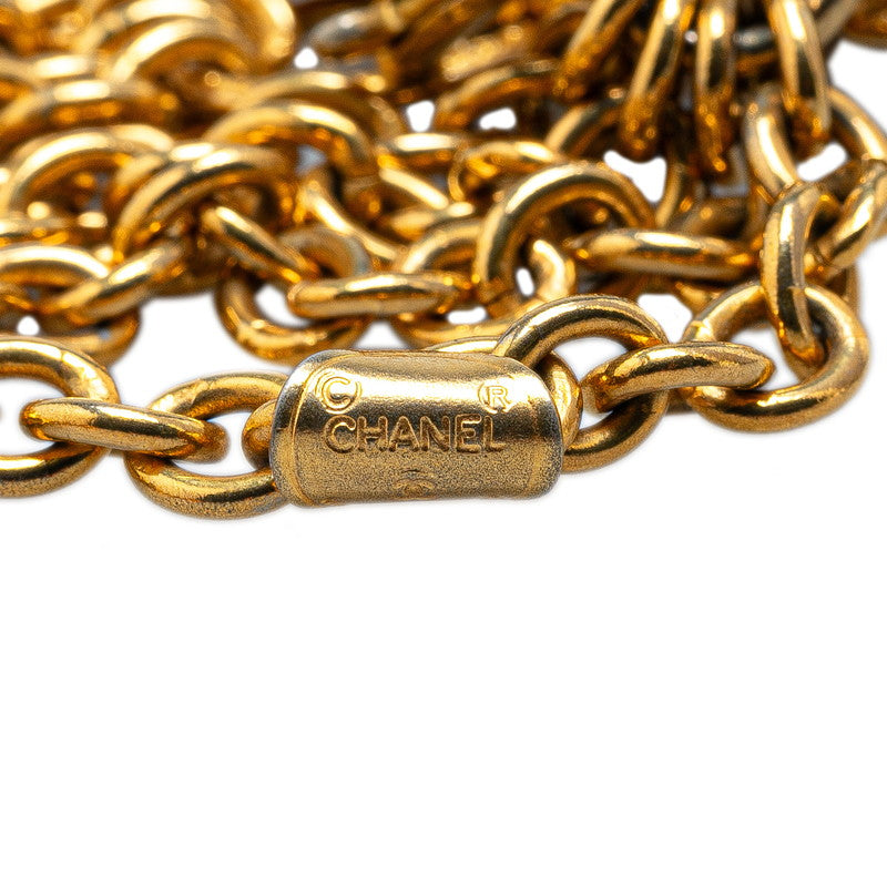 Chanel Coco Mark Bag Motif Necklace Gold