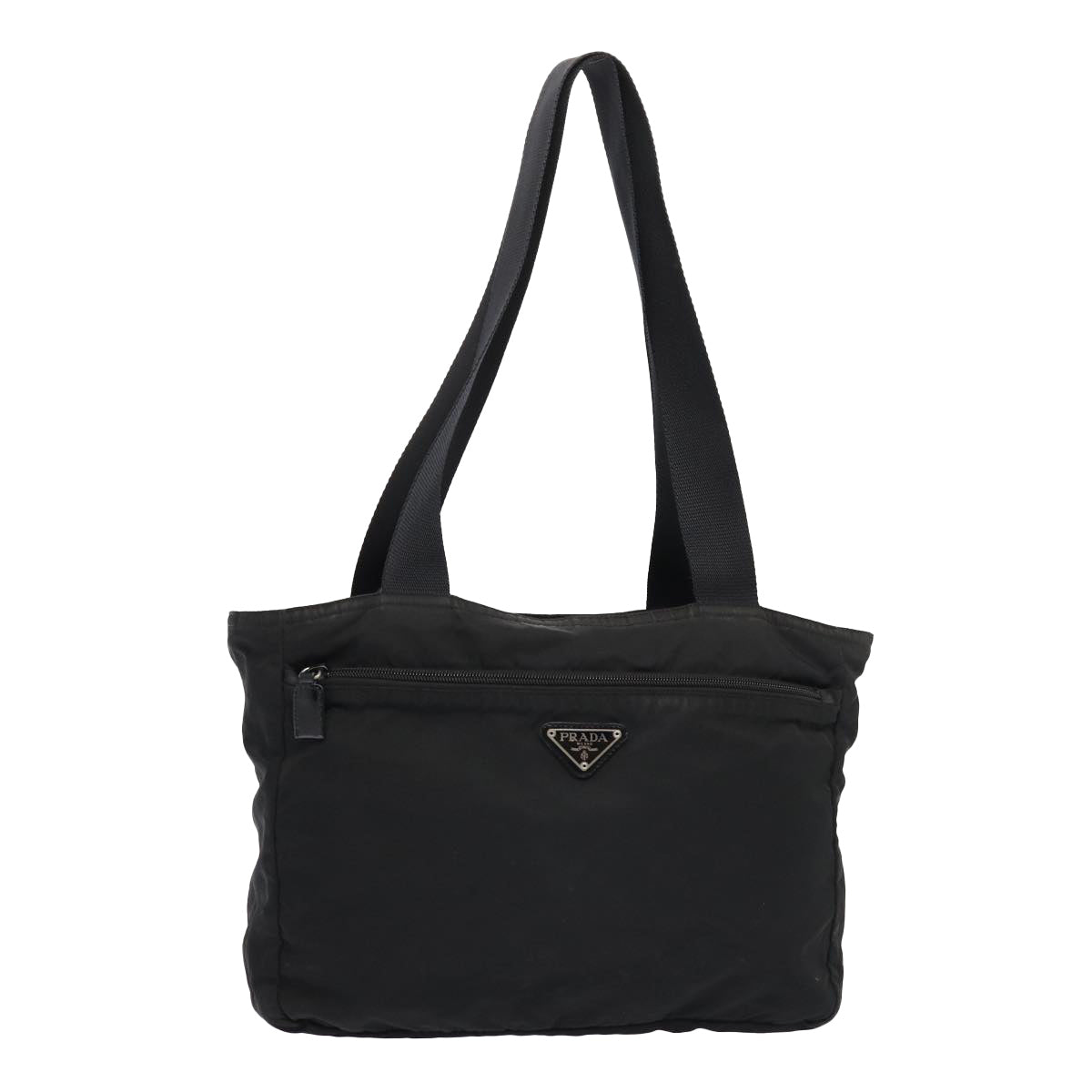 Luxury Prada Tote Bag Nylon Black Silver  87013