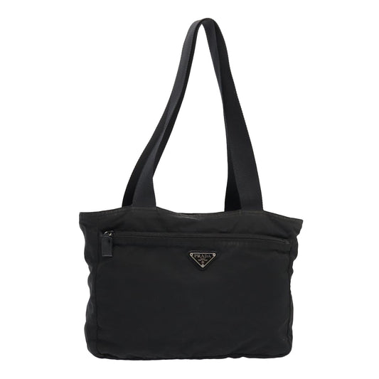 Luxury Prada Tote Bag Nylon Black Silver  87013