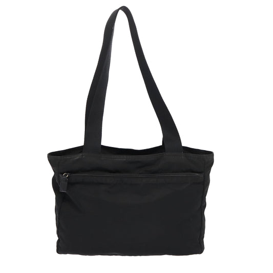 Luxury Prada Tote Bag Nylon Black Silver  87013