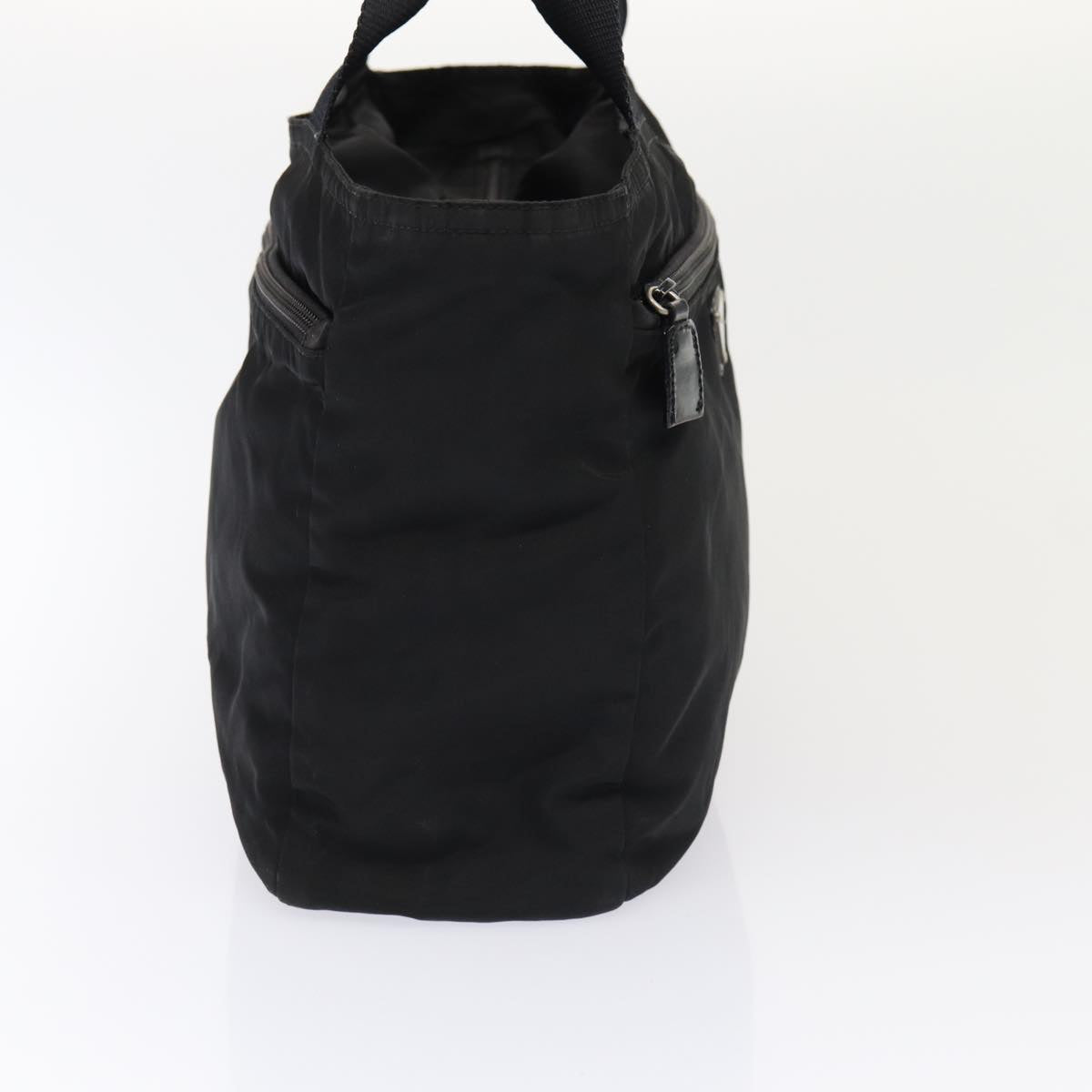 Luxury Prada Tote Bag Nylon Black Silver  87013