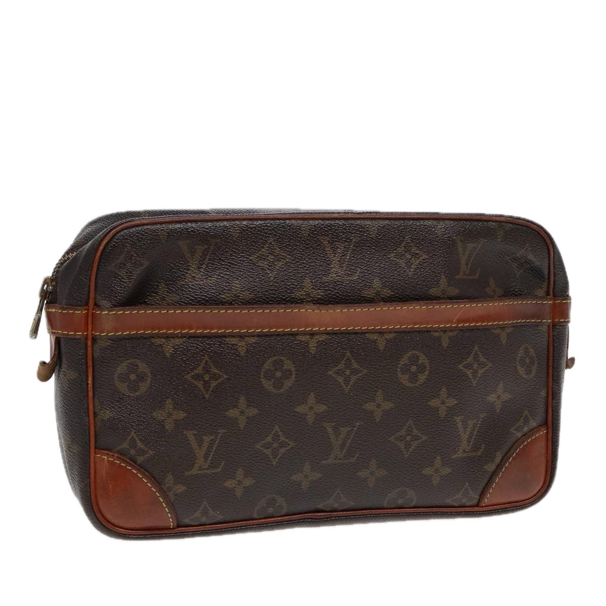 LOUIS VUITTON Monogram Compiegne 28 Clutch Bag M51845 LV 87016