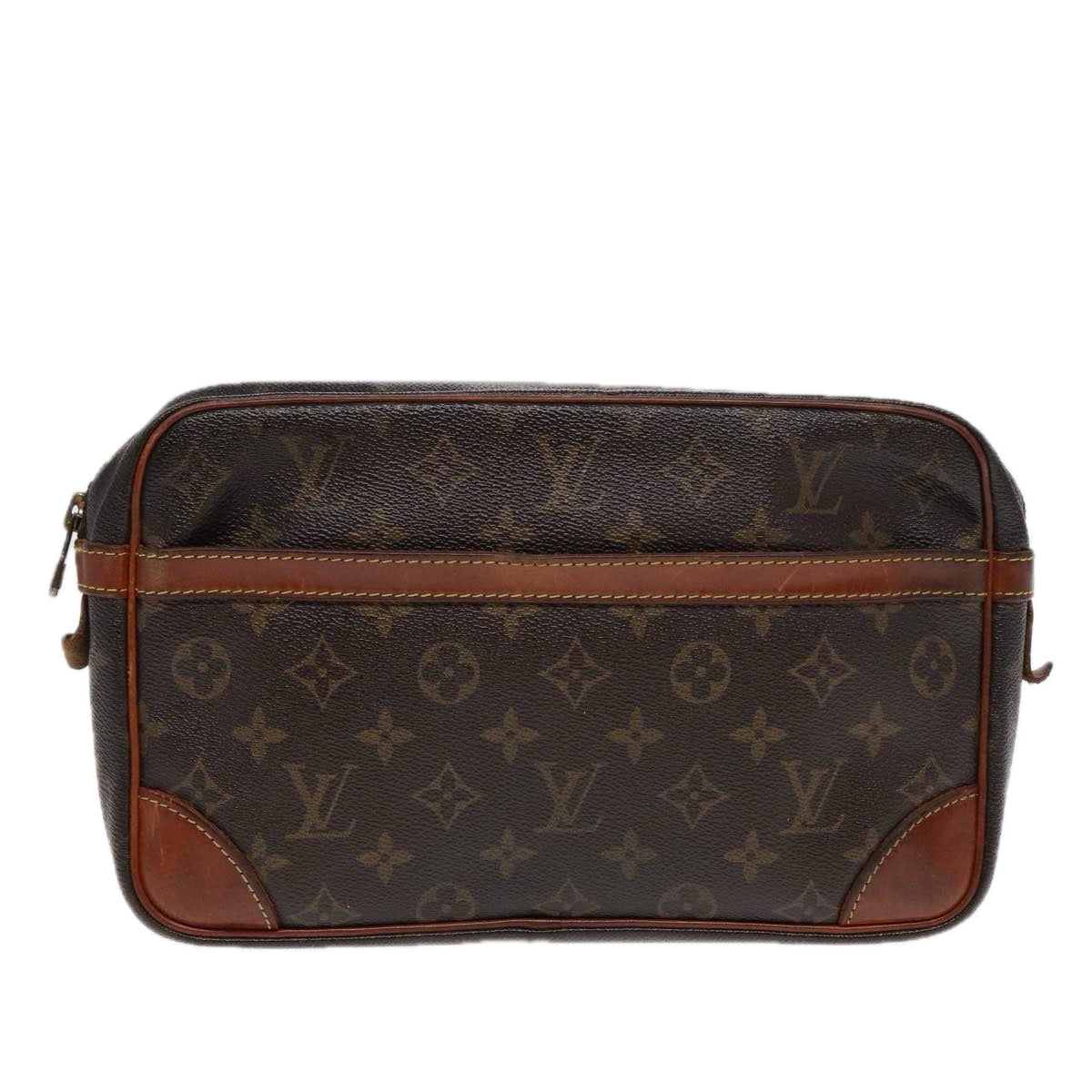 LOUIS VUITTON Monogram Compiegne 28 Clutch Bag M51845 LV 87016