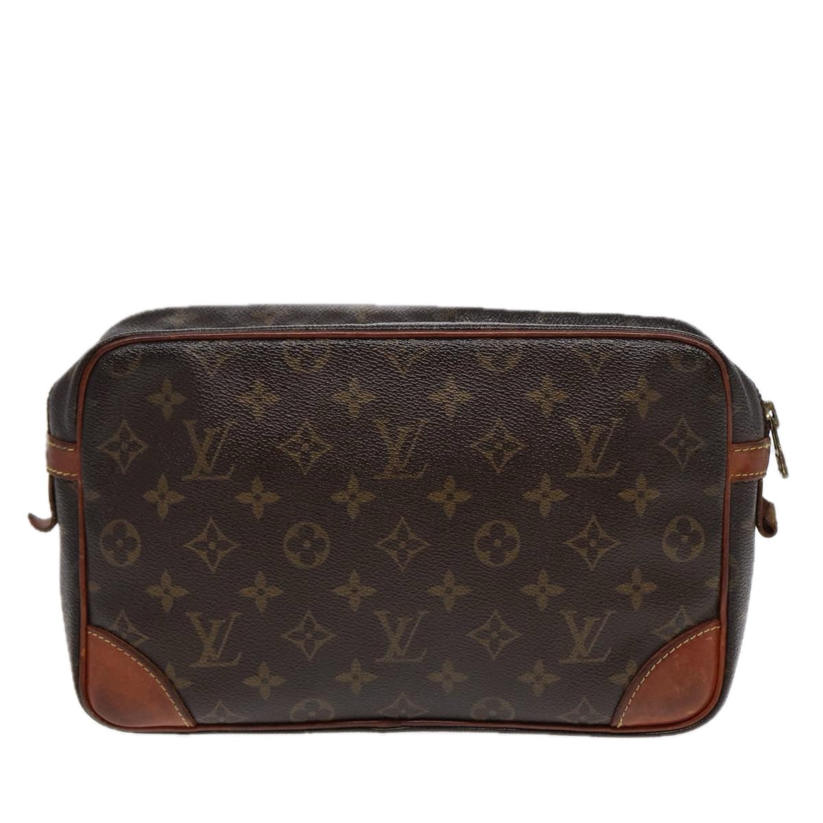 LOUIS VUITTON Monogram Compiegne 28 Clutch Bag M51845 LV 87016