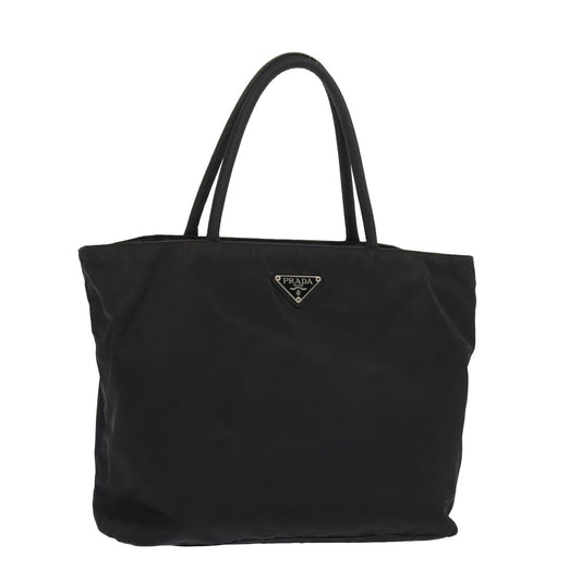 Luxury Prada Tote Bag Nylon Black Silver  87072