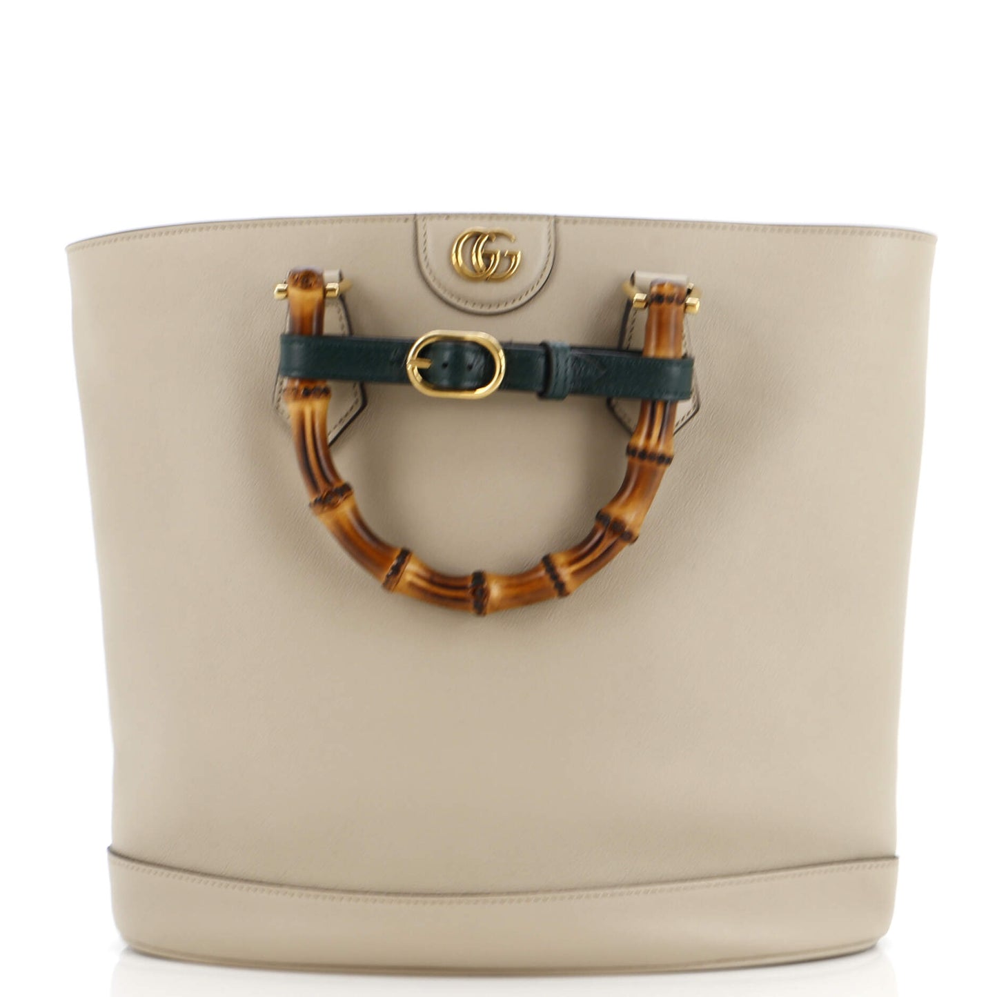Luxury Gucci Trending 2025 Diana Bamboo Handle Round Tote Leather Medium