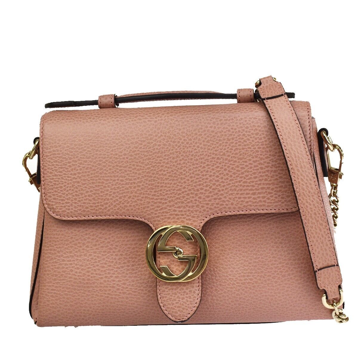 Luxury Gucci Trending 2025 Interlocking G  Leather Shoulder Bag ()