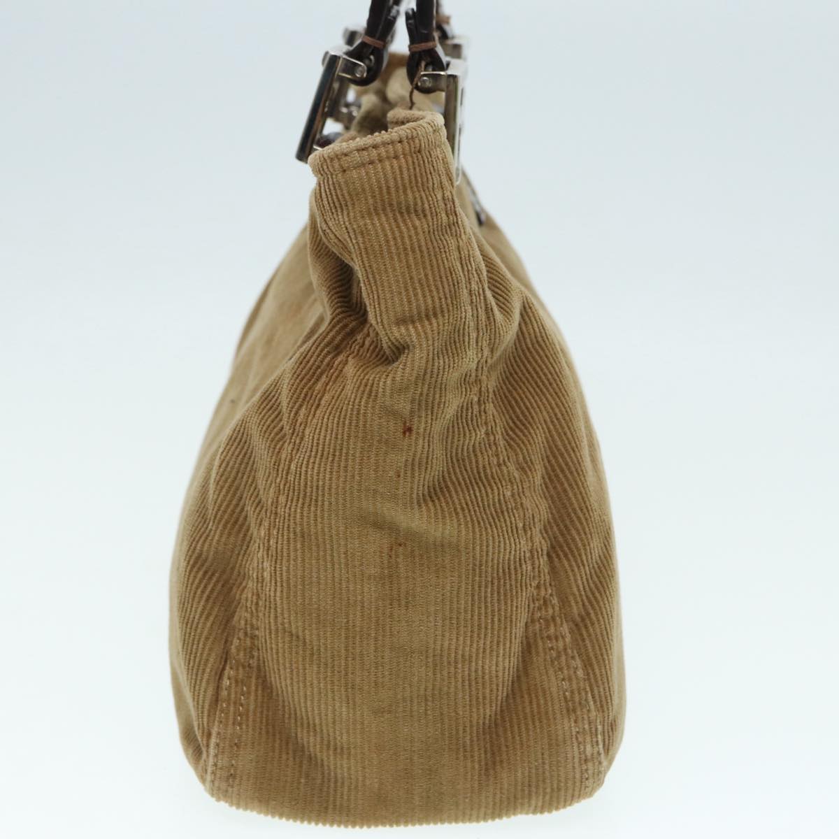 Luxury Fendi Hand Bag Corduroy Brown87167