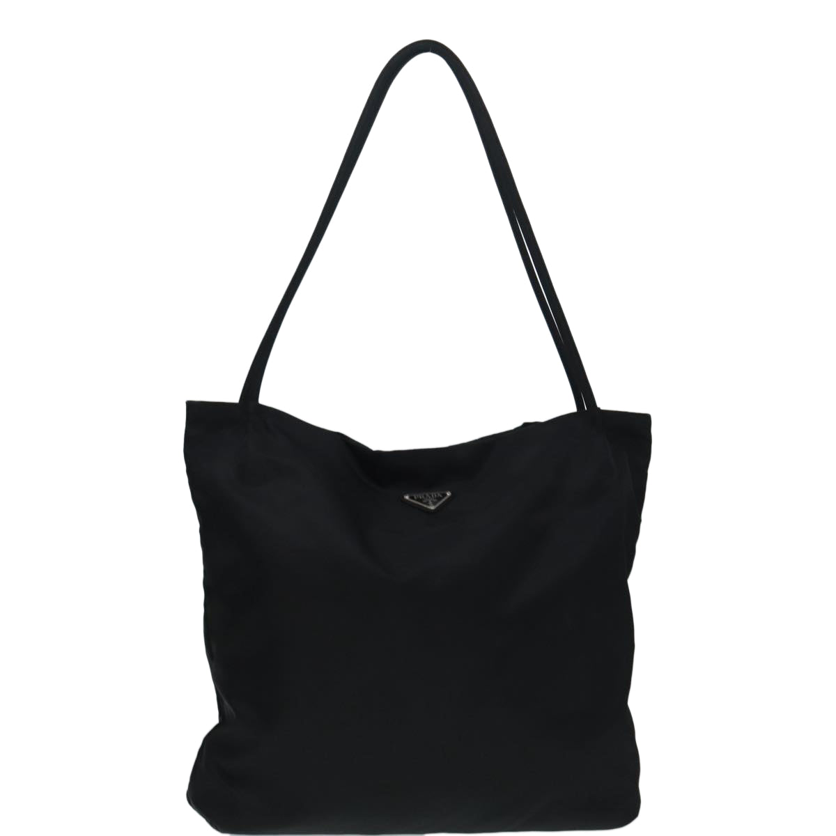 Luxury Prada Tote Bag Nylon Black Silver  87172