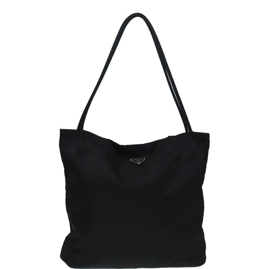 Luxury Prada Tote Bag Nylon Black Silver  87172