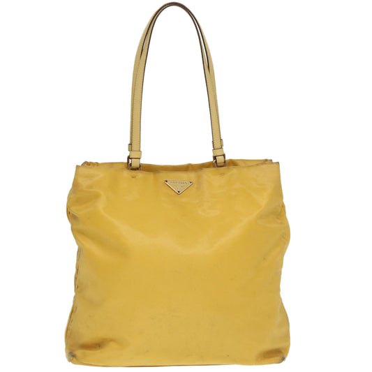 Luxury Prada Tote Bag Nylon Yellow Gold  87177
