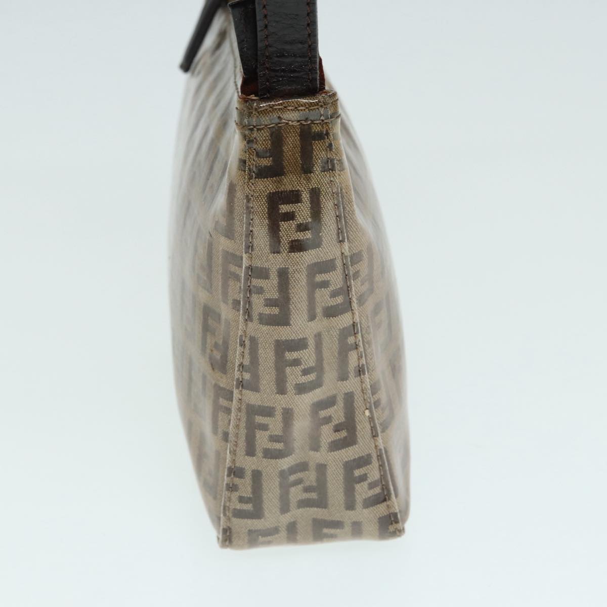 Luxury Fendi Zucchino Canvas Hand Bag Beige Gold87208