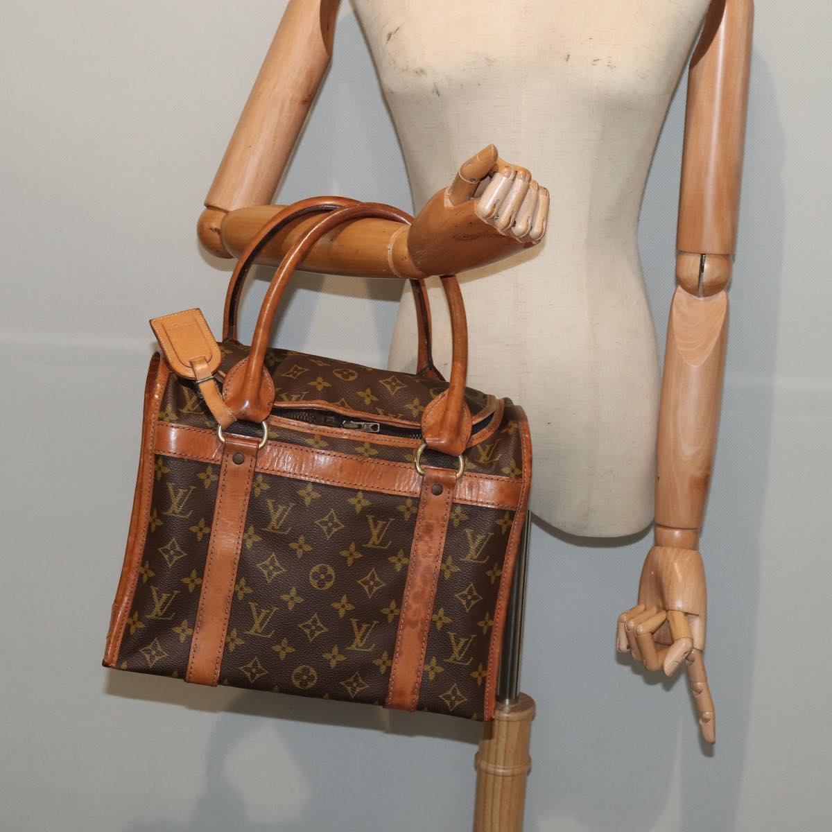 LOUIS VUITTON Monogram Sac Shan 30 Pet Carry M42024 LV 87233