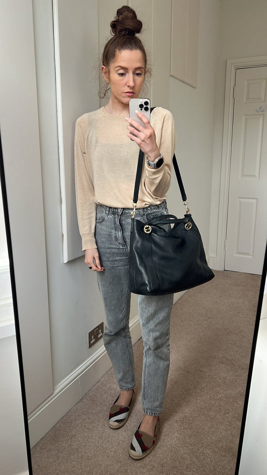 Luxury Gucci Trending 2025 Black Miss GG Leather Shoulder Bag