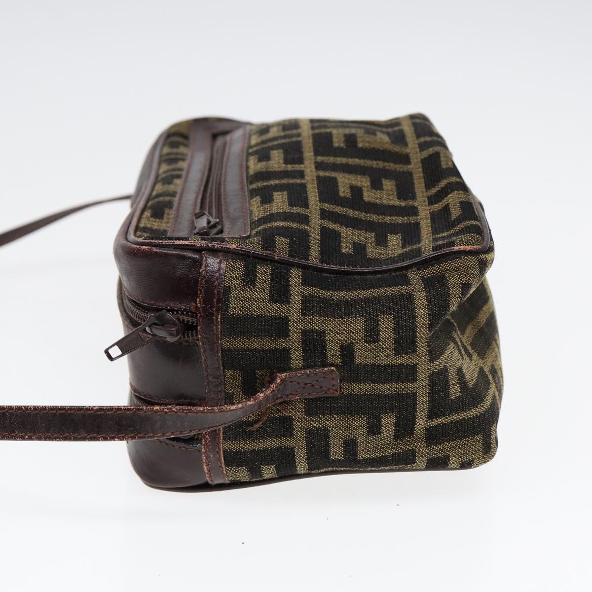Luxury Fendi Zucca Canvas Pecan Canvas Shoulder Bag 2Set Brown Beige87321