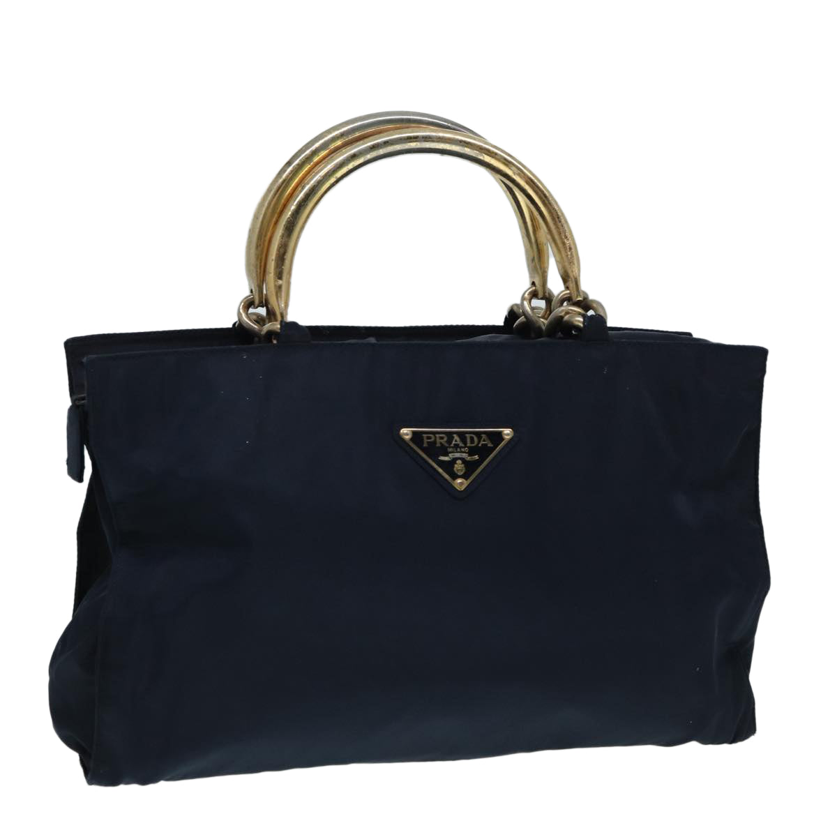 Luxury Prada Hand Bag Nylon Navy  87347