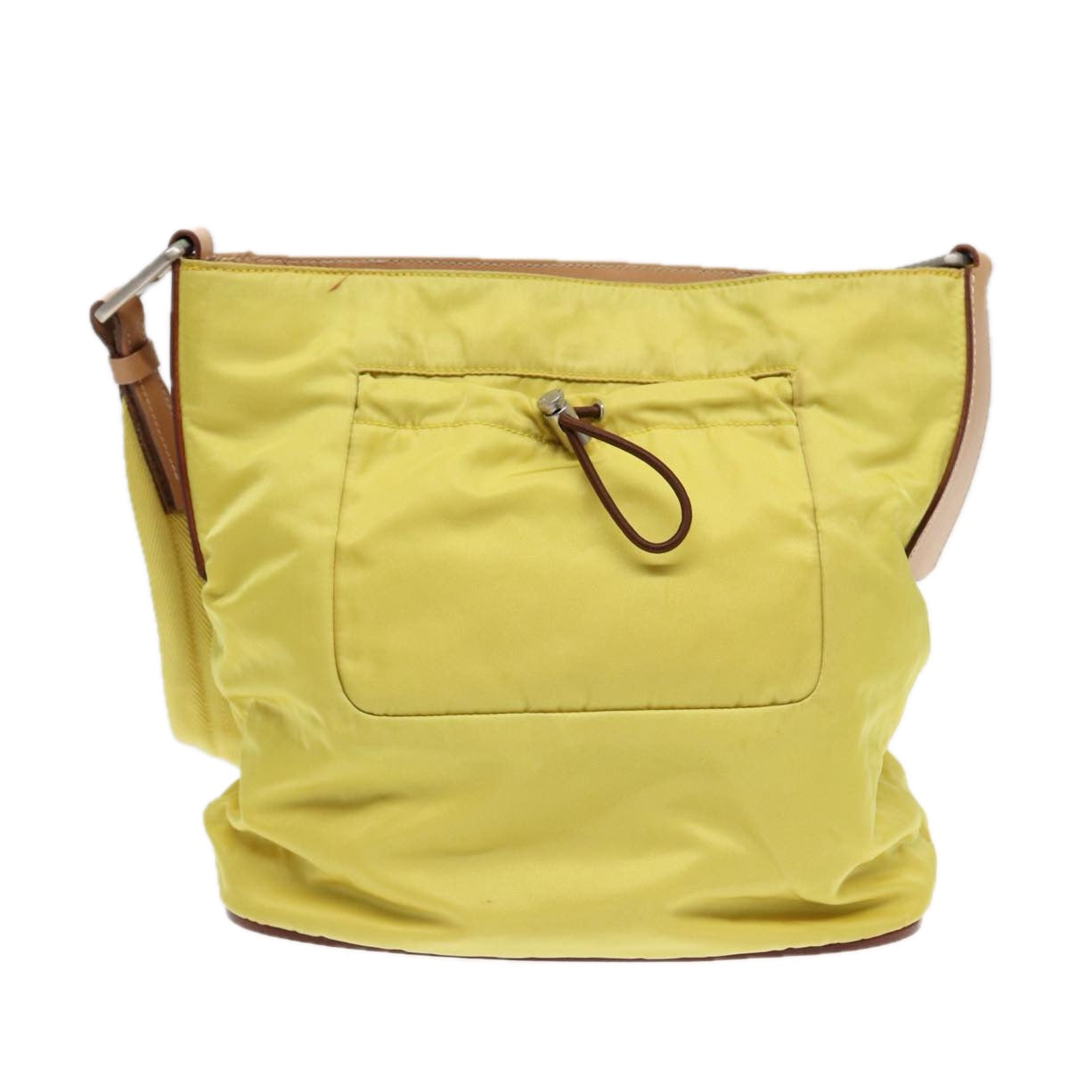 Luxury Prada Shoulder Bag Nylon Yellow  87348