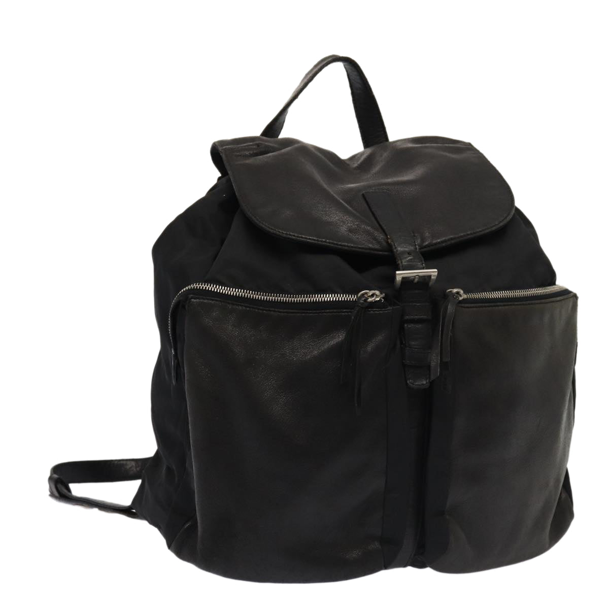 Luxury Prada Backpack Nylon Leather Black  87351