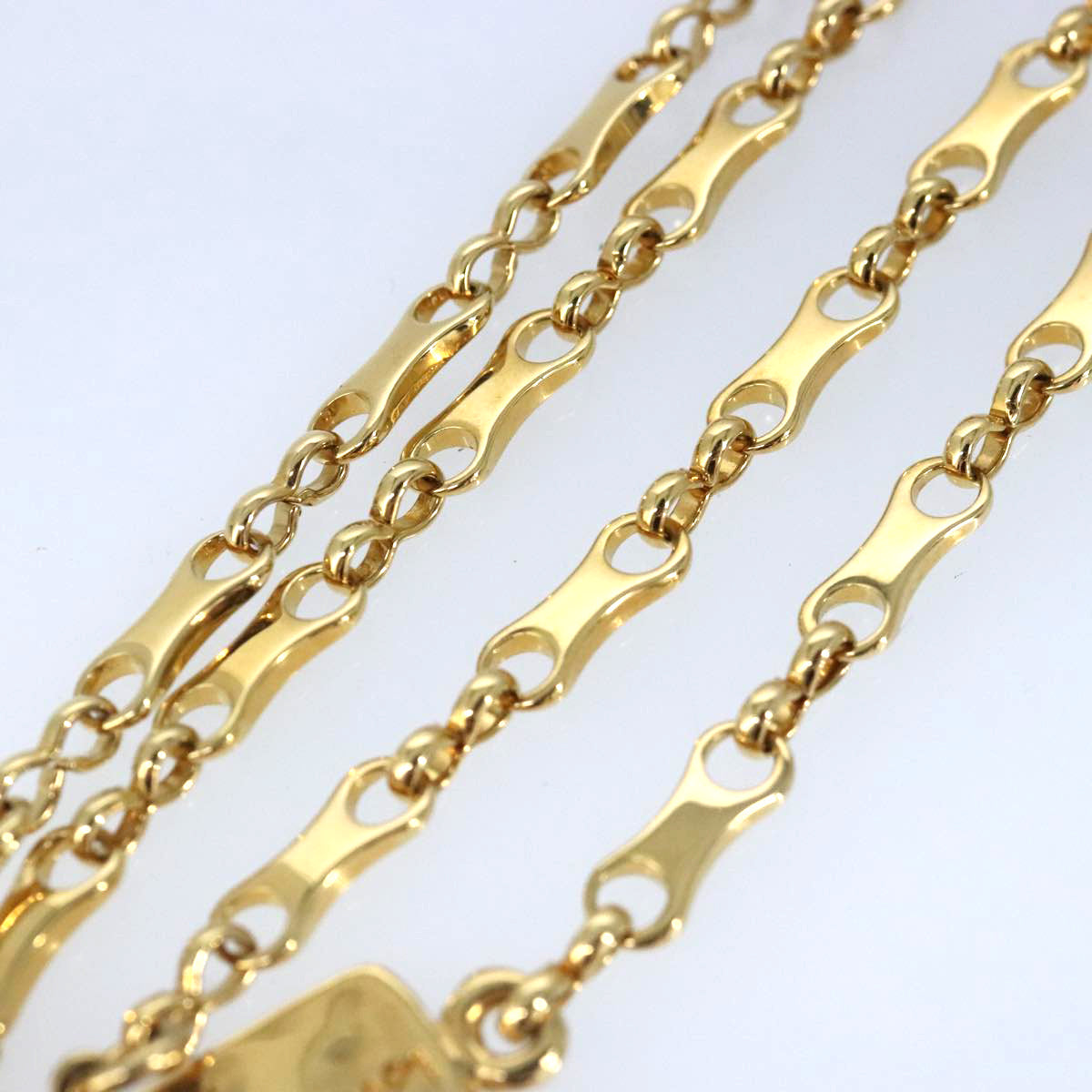 LOUIS VUITTON Helicopter Chain Necklace metal Gold MP0329 LV 87376