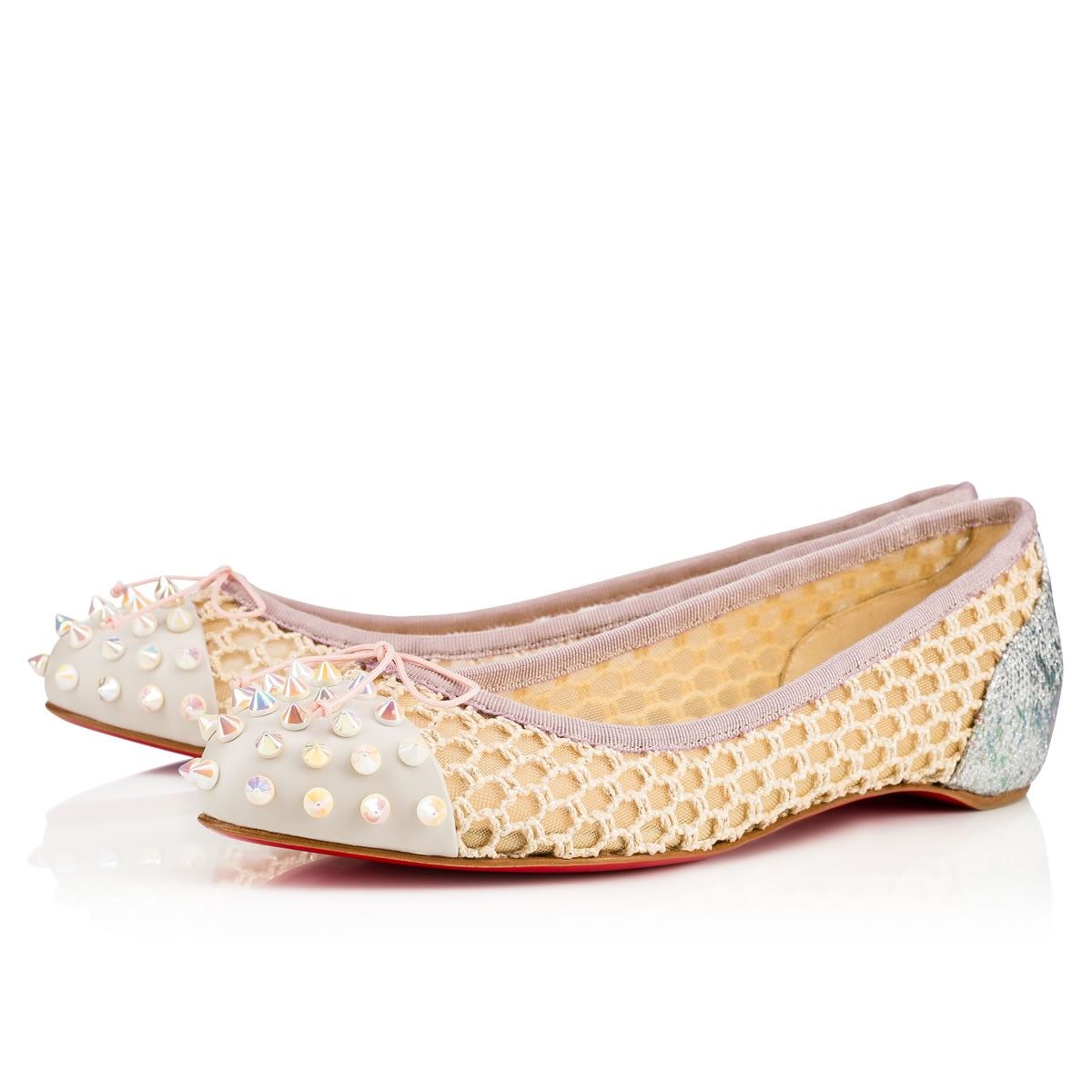 CHRISTIAN LOUBOUTIN MIX FLAT CALF/KNOT SIZE 37