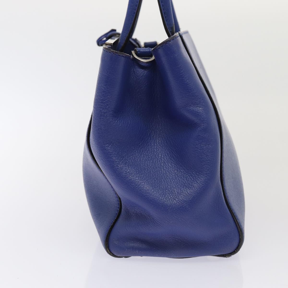 Luxury Fendi To joule Hand Bag Leather 2way Blue87435
