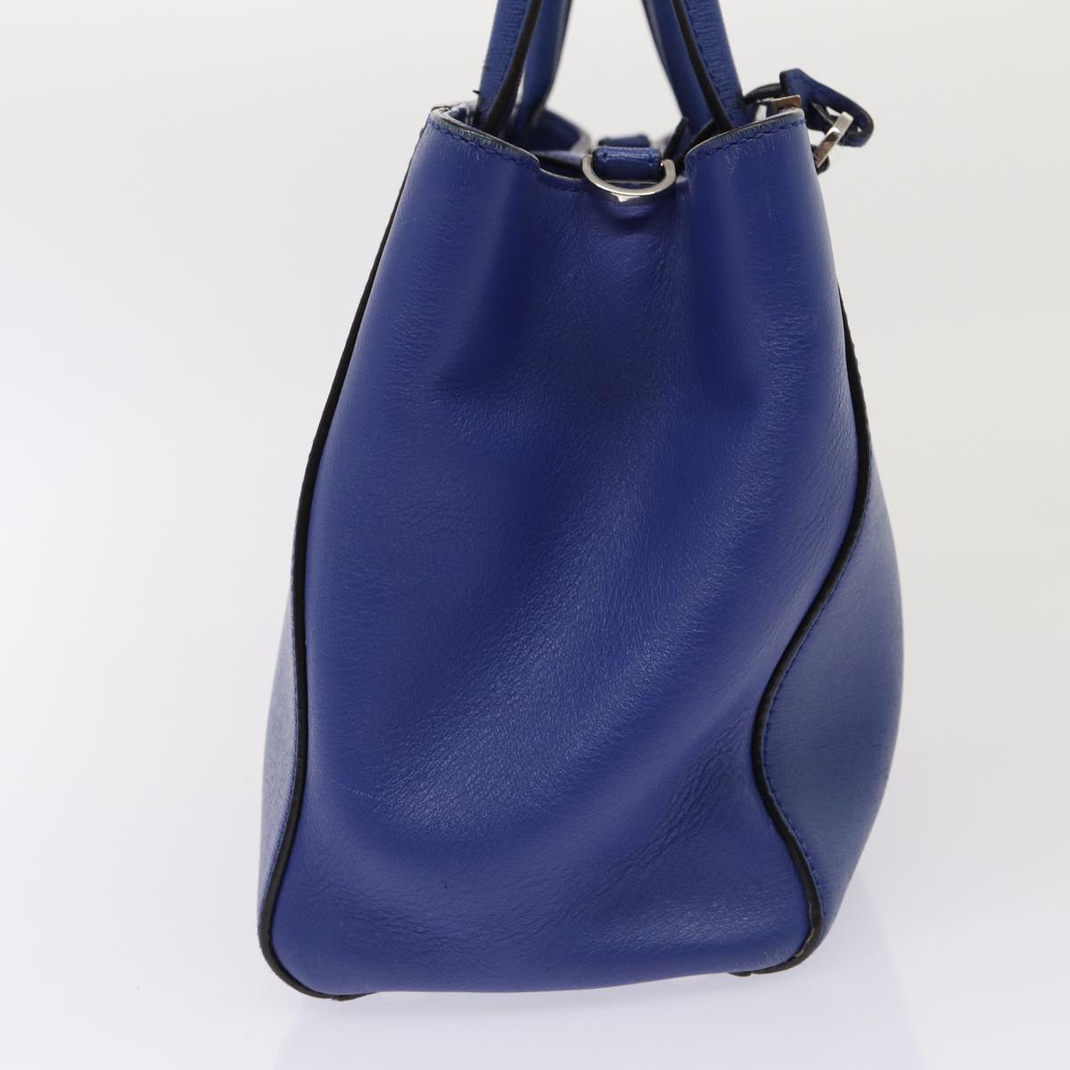 Luxury Fendi To joule Hand Bag Leather 2way Blue87435