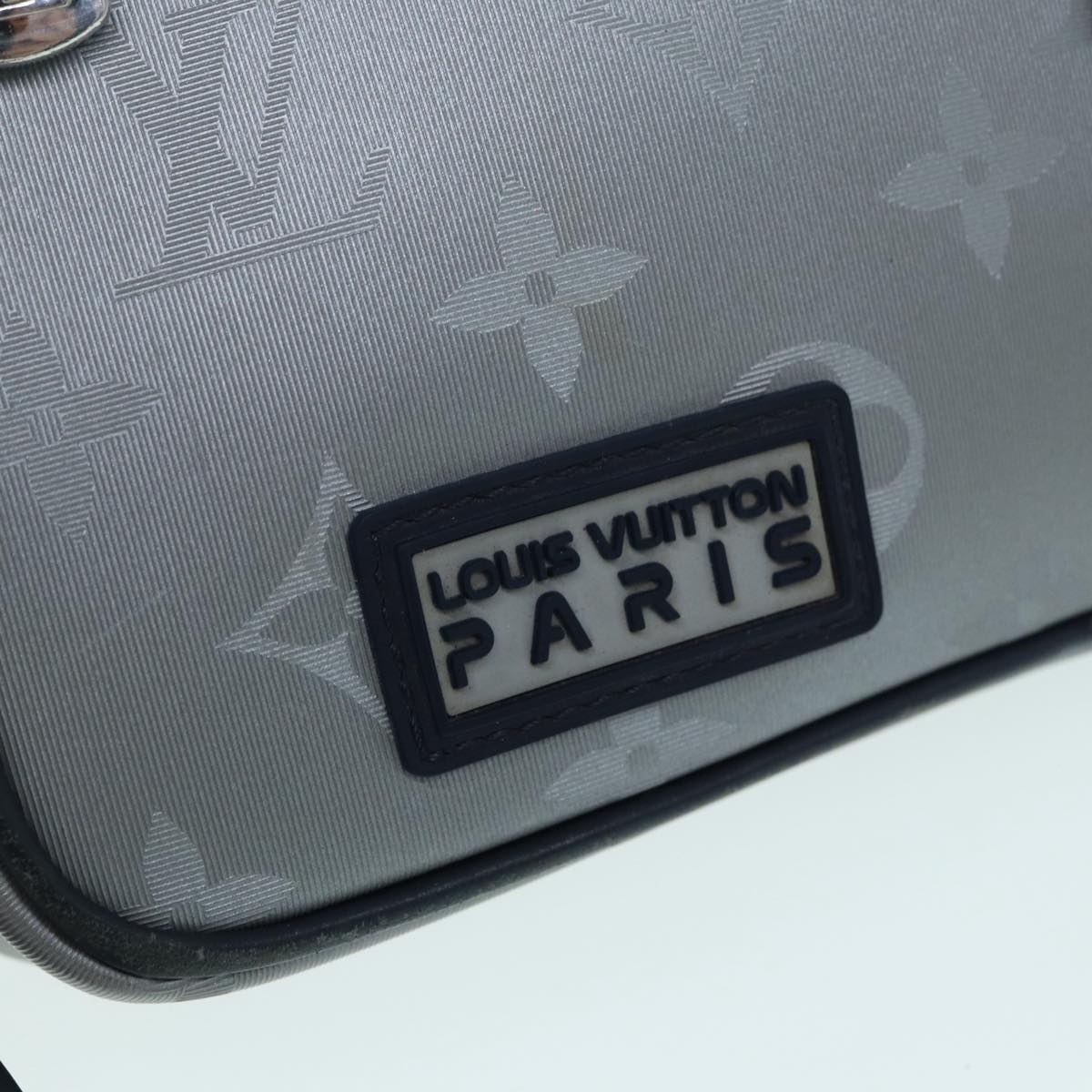 LOUIS VUITTON Monogram Satellite Alpha Clutch Bag Silver M44171 LV 87443