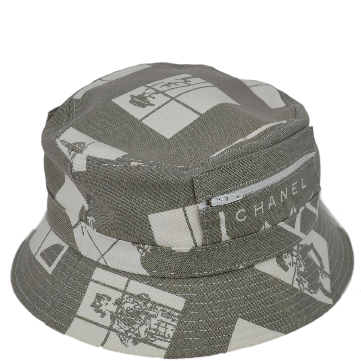 Luxury Chanel 2003 Spring Windows Line Bucket Hat #M