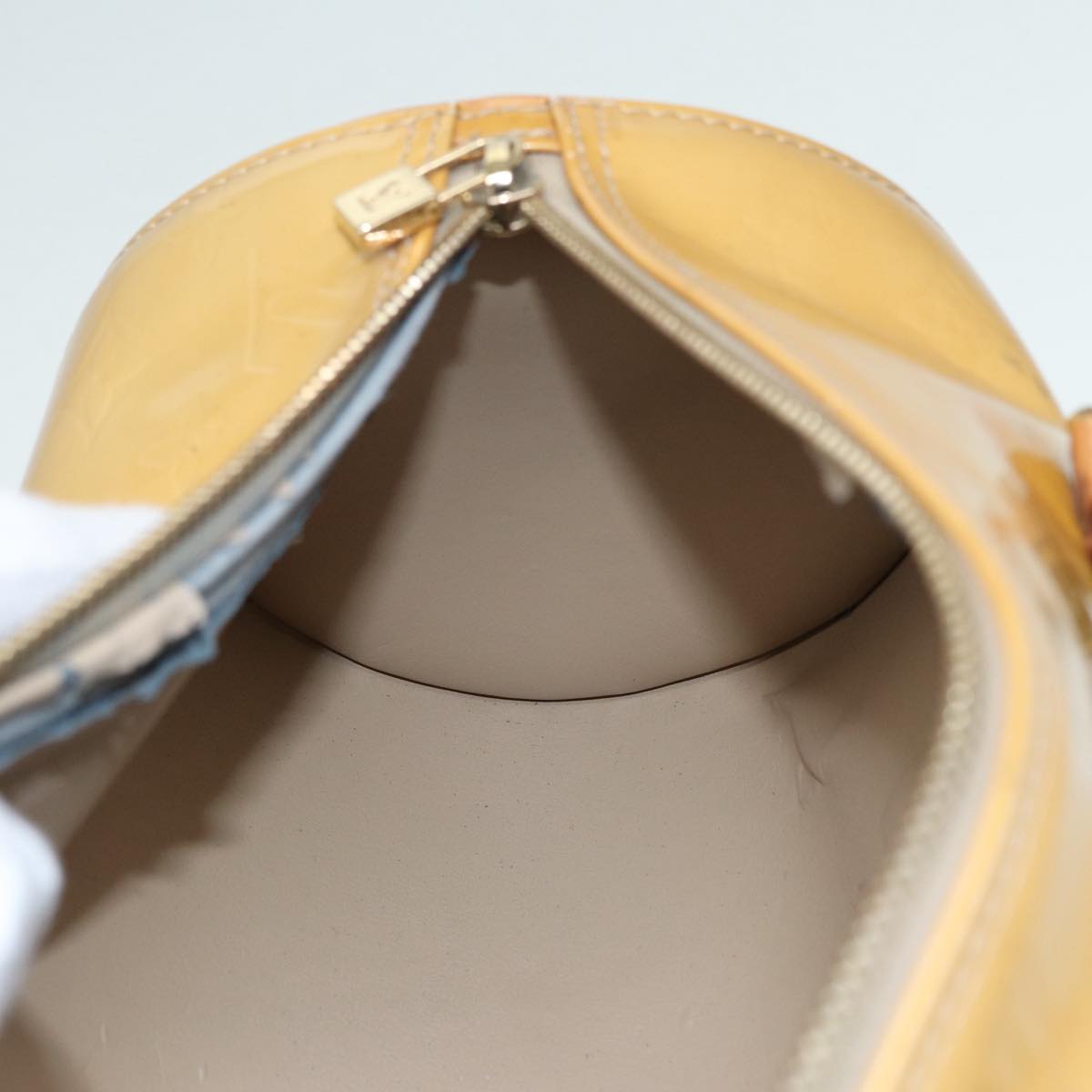 LOUIS VUITTON Monogram Vernis Bedford Hand Bag Beige M91006 LV 87473