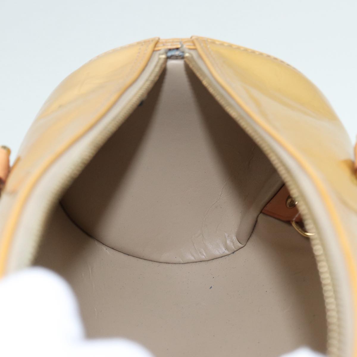 LOUIS VUITTON Monogram Vernis Bedford Hand Bag Beige M91006 LV 87473