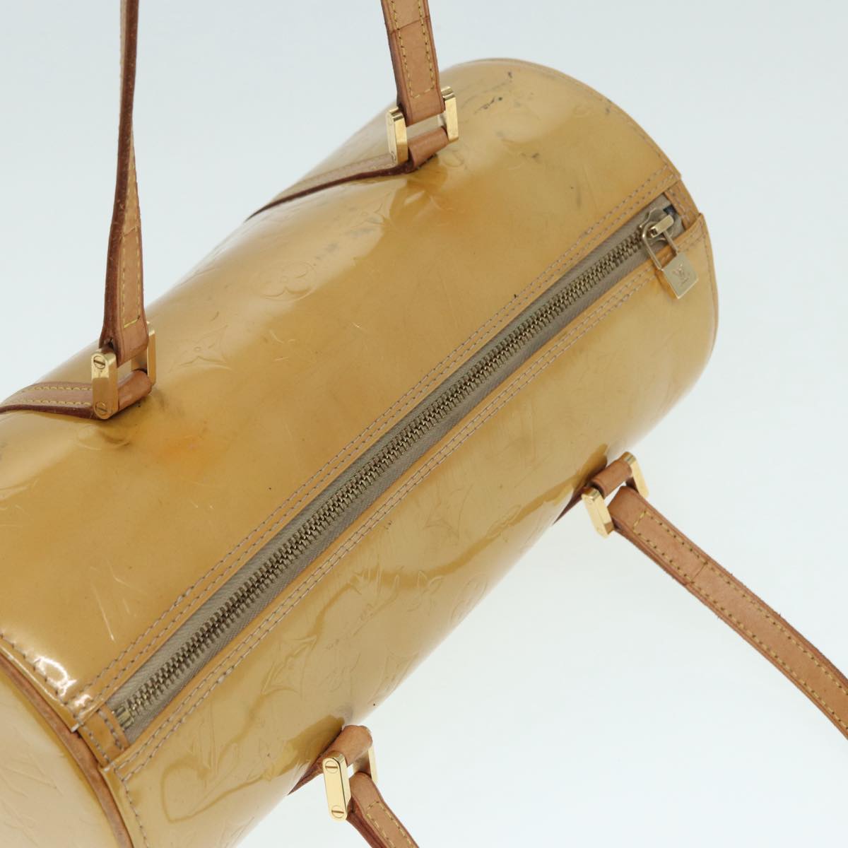 LOUIS VUITTON Monogram Vernis Bedford Hand Bag Beige M91006 LV 87473