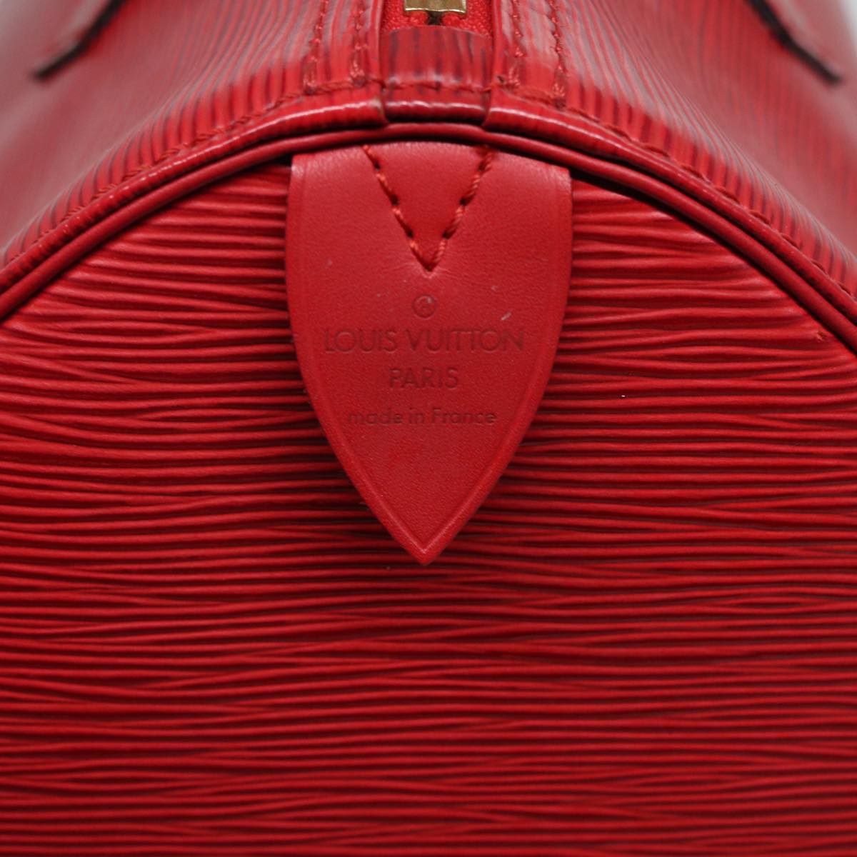 LOUIS VUITTON Epi Speedy 30 Hand Bag Castilian Red M43007 LV 87485