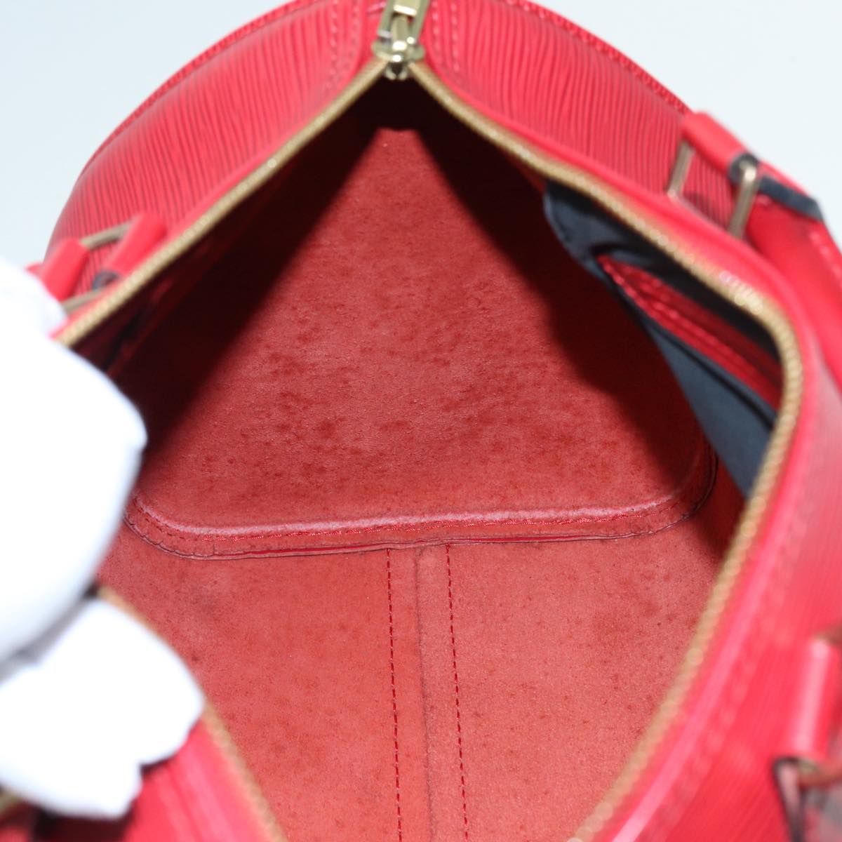 LOUIS VUITTON Epi Speedy 30 Hand Bag Castilian Red M43007 LV 87485