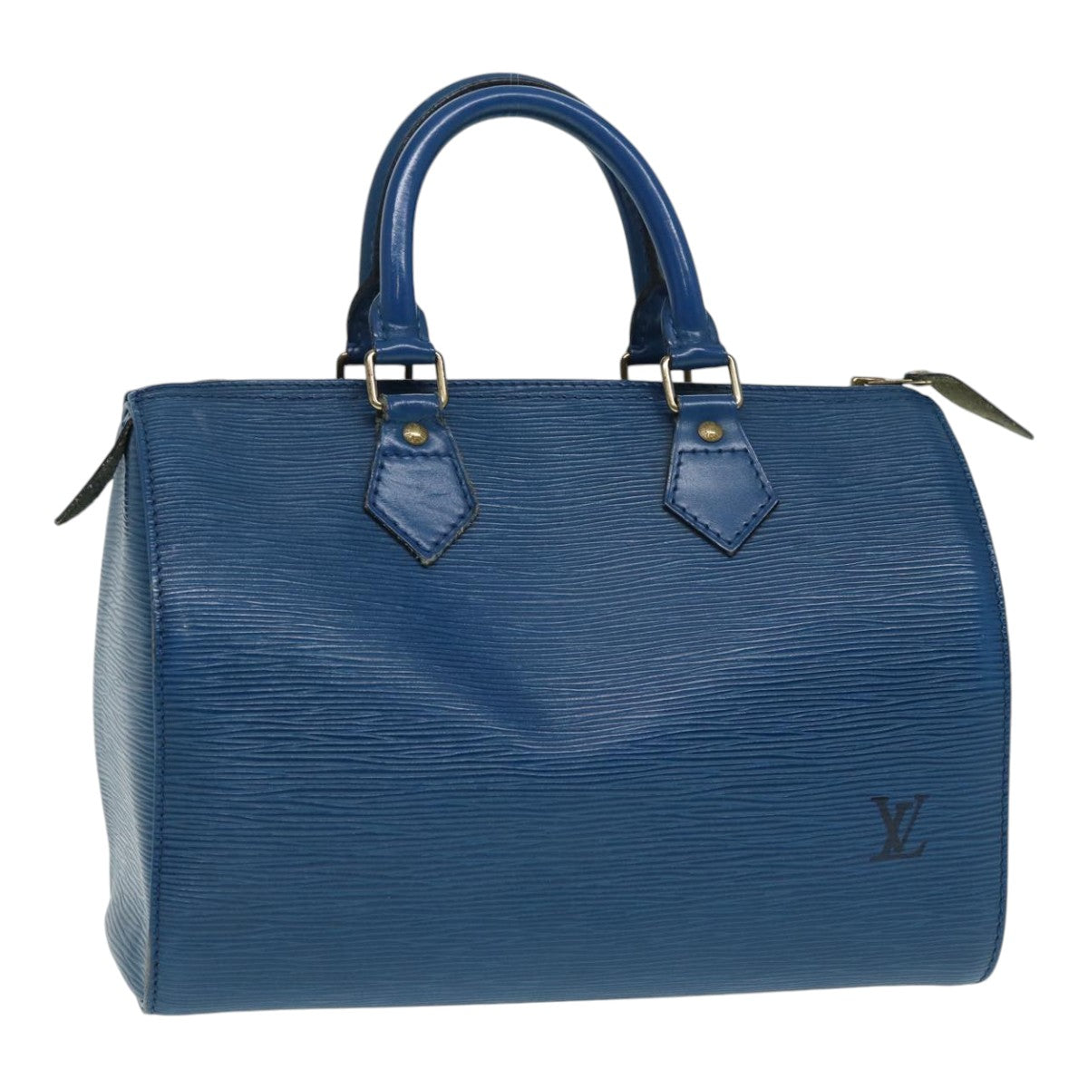LOUIS VUITTON Epi Speedy 25 Hand Bag Toledo Blue M43015 LV 87489