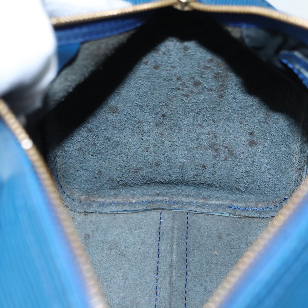 LOUIS VUITTON Epi Speedy 25 Hand Bag Toledo Blue M43015 LV 87489