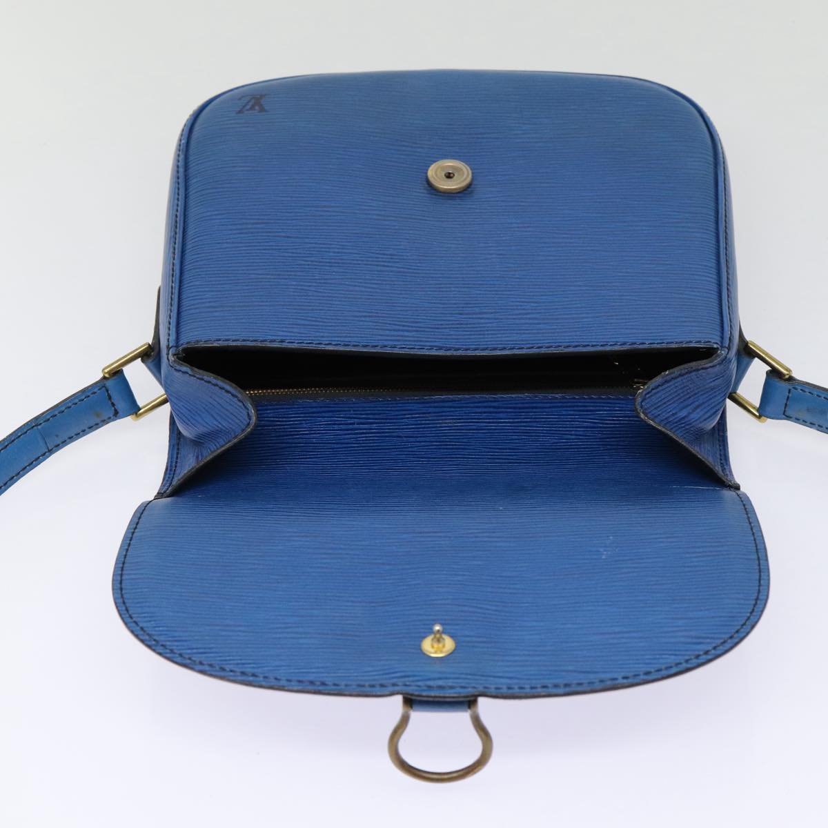 LOUIS VUITTON Epi Saint Cloud GM Shoulder Bag Toledo Blue M52195 LV 87491