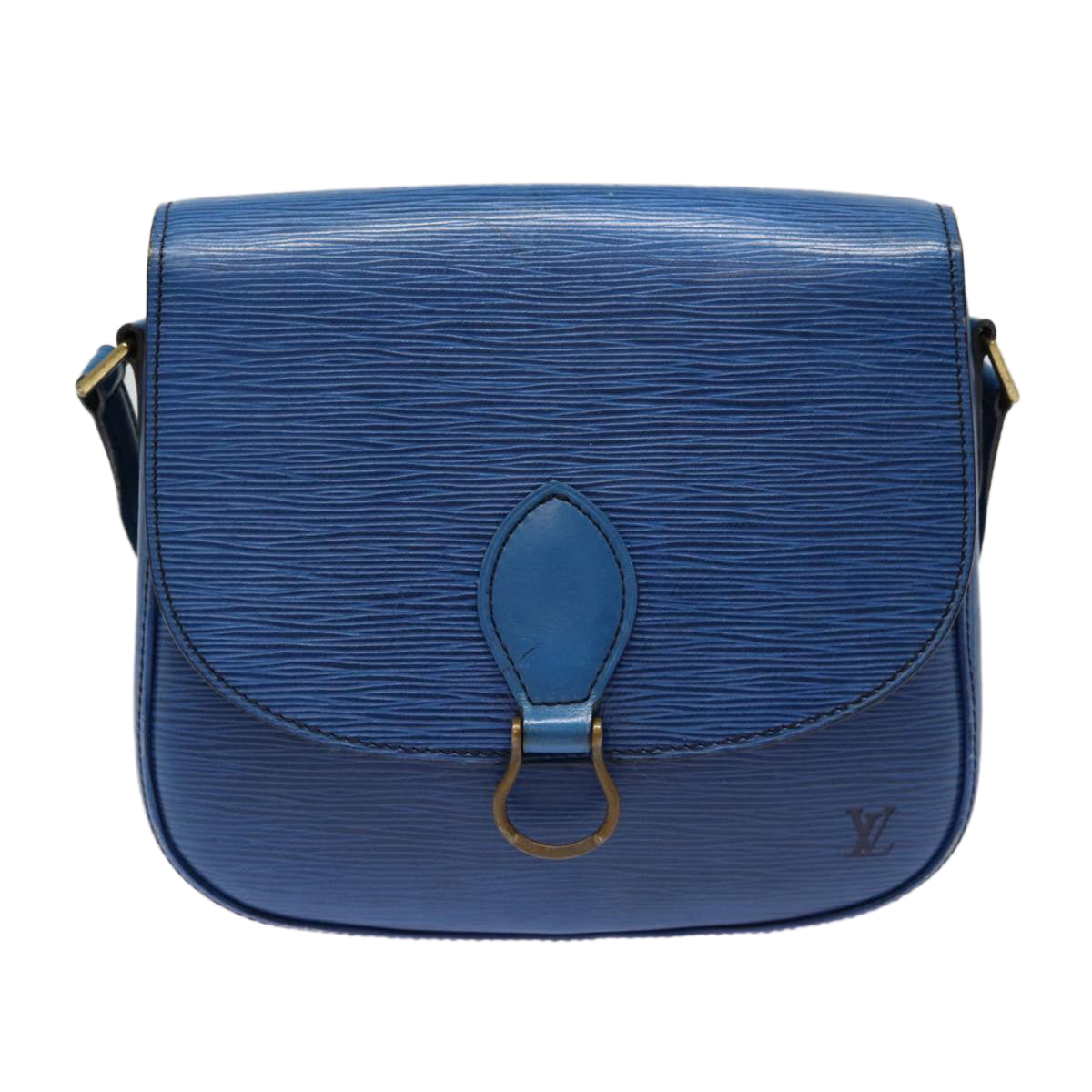 LOUIS VUITTON Epi Saint Cloud GM Shoulder Bag Toledo Blue M52195 LV 87491