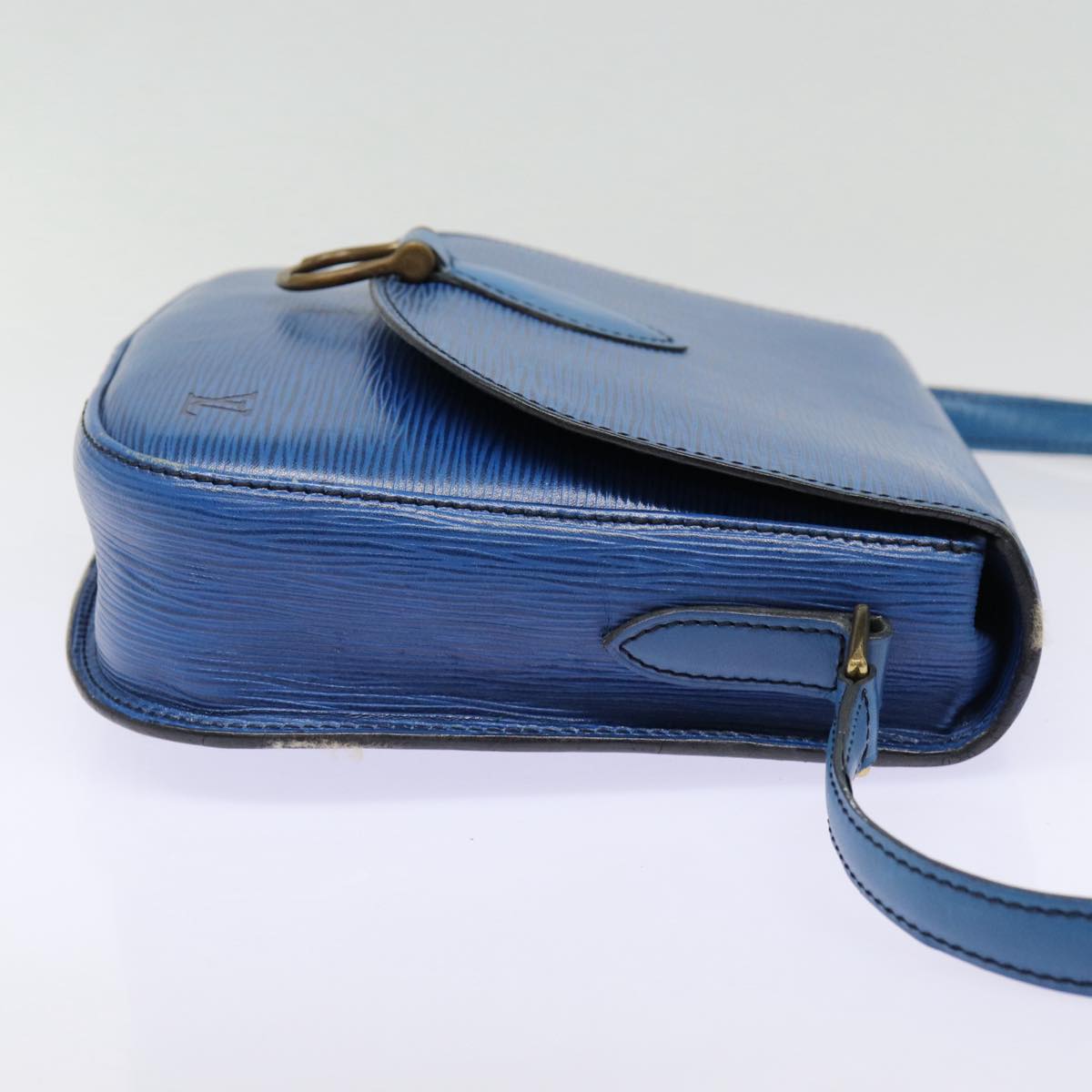 LOUIS VUITTON Epi Saint Cloud GM Shoulder Bag Toledo Blue M52195 LV 87491