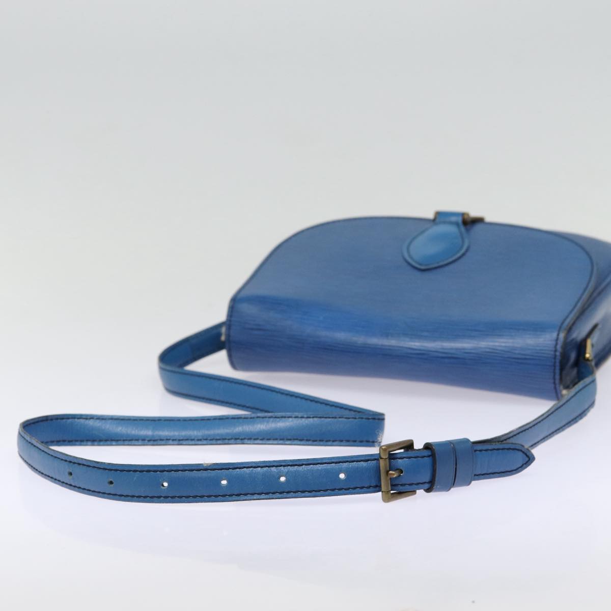 LOUIS VUITTON Epi Saint Cloud GM Shoulder Bag Toledo Blue M52195 LV 87491