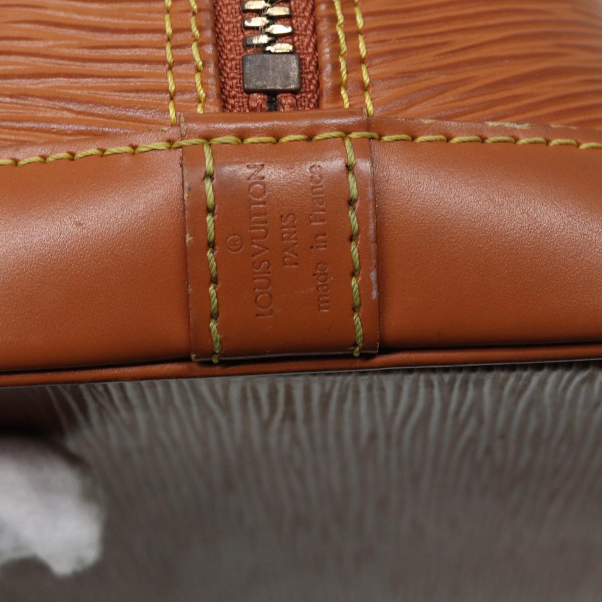 LOUIS VUITTON Epi Alma Hand Bag Brown Zipangu Gold M52148 LV 87498